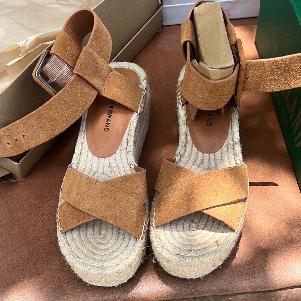 LUCKY cognac espadrilles
